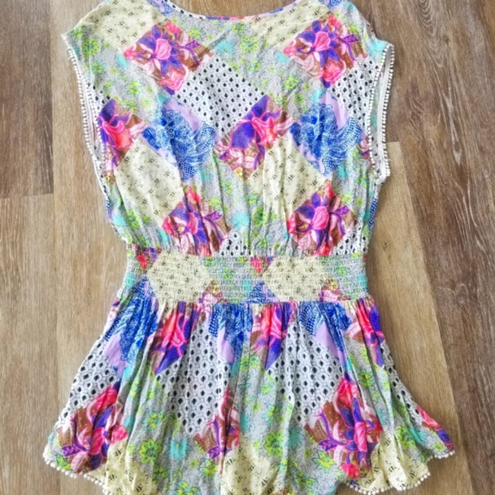 Victoria's Secret Vintage Patchwork Swim Cover-up Skirt Dress NWT Summer Beach - Picture 5 of 13